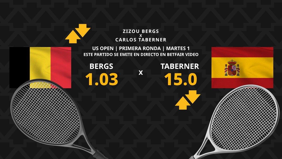 Zizou Bergs - Carlos Taberner: horario, dónde ver, estadísticas y pronósticos